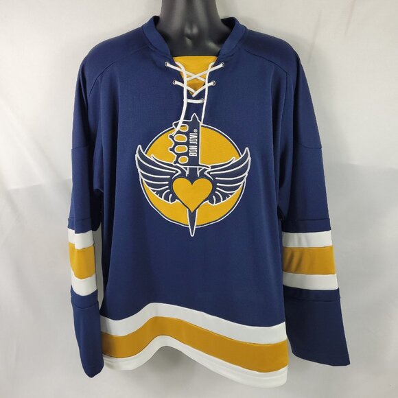 Bon Jovi #13 Because We Can Tour Concert Hockey Jersey Mens Size Large - Picture 1 of 3
